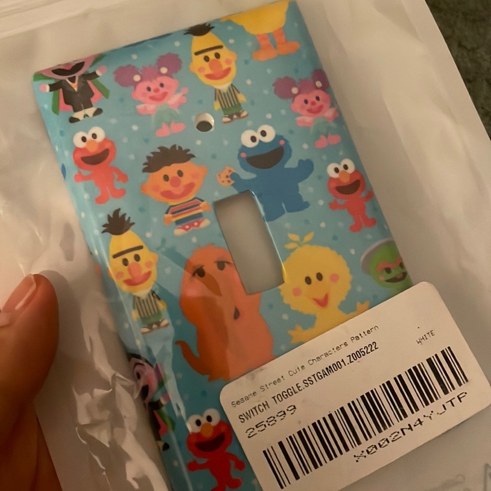 Sesame Street lightswitch plate